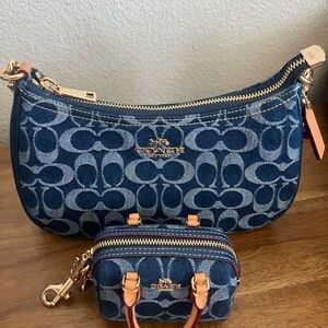 Coach Blue Signature Women's Bag Set